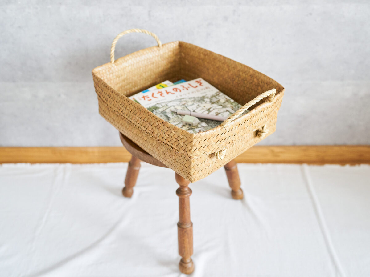 3115122　タイ/カチュー（水草）　整理かご　角型　取手付き　A4・B4　2サイズ