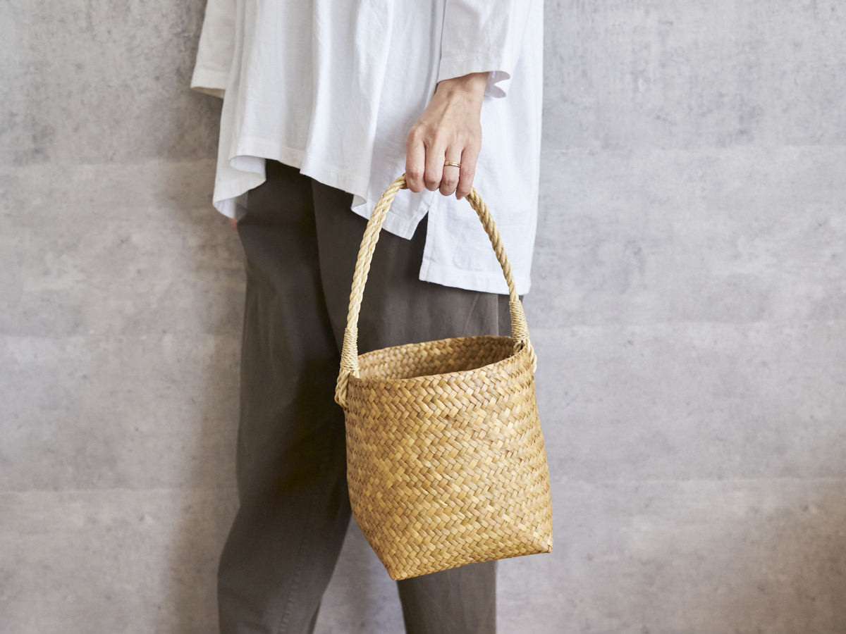 3115137-1 タイ/カチュー(水草) バケツ手提げ ワンハンドル