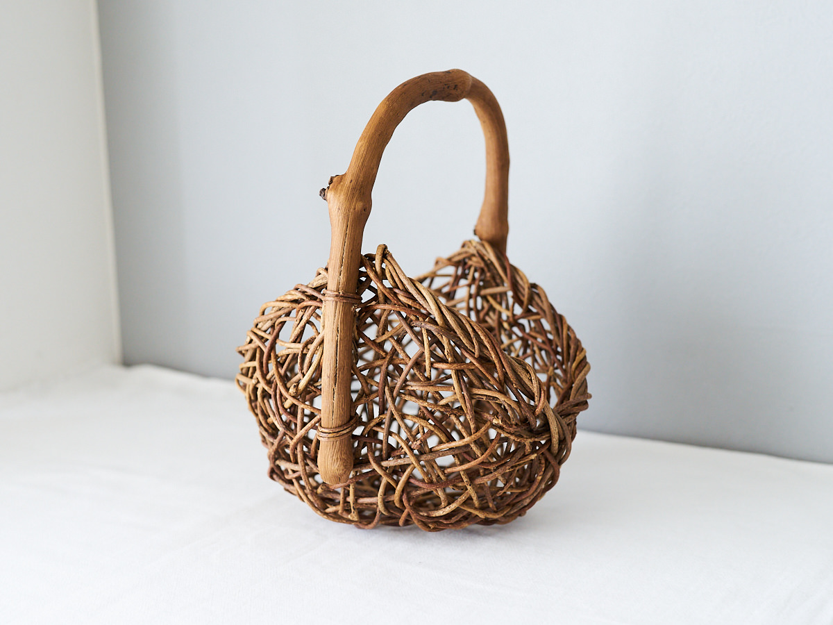 311431-1　山形県/あけび　みだれ編みかご　やまぶどう手