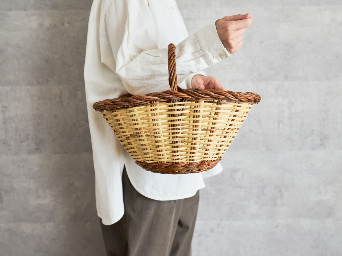 610601-1 スペイン/やなぎ×カーニャ 一本手オーバルバスケット