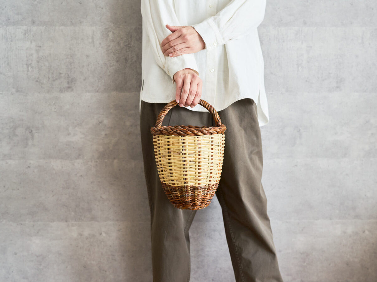 610607-1 スペイン/やなぎ×カーニャ ラウンドトールバスケット